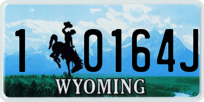WY license plate 10164J