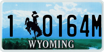 WY license plate 10164M