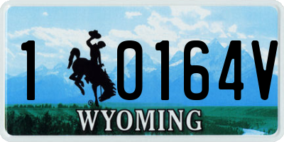 WY license plate 10164V
