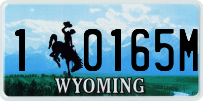 WY license plate 10165M