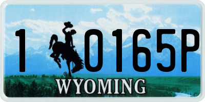 WY license plate 10165P