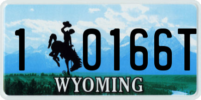 WY license plate 10166T