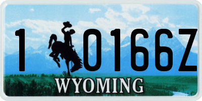 WY license plate 10166Z
