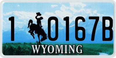 WY license plate 10167B