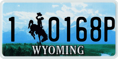 WY license plate 10168P