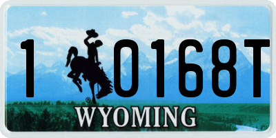 WY license plate 10168T