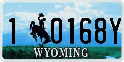 WY license plate 10168Y