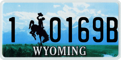 WY license plate 10169B