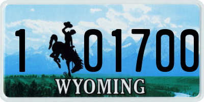 WY license plate 101700