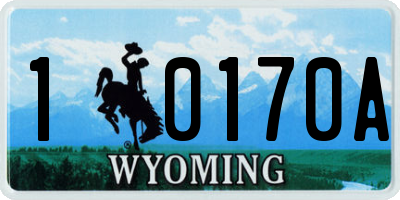WY license plate 10170A
