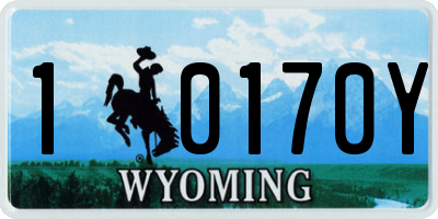 WY license plate 10170Y