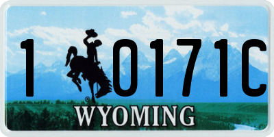 WY license plate 10171C