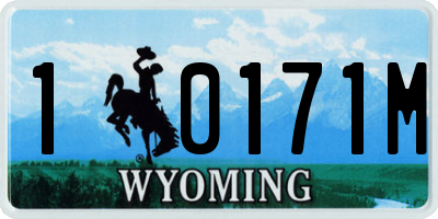 WY license plate 10171M