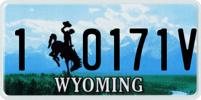 WY license plate 10171V