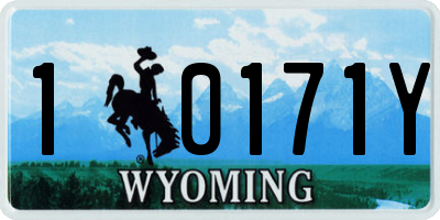 WY license plate 10171Y