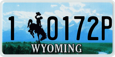 WY license plate 10172P