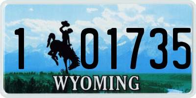 WY license plate 101735