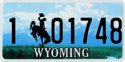 WY license plate 101748