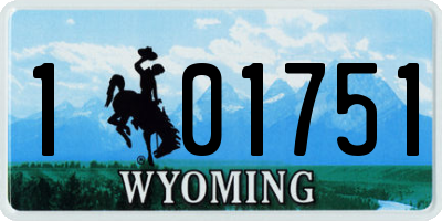 WY license plate 101751