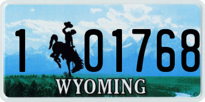 WY license plate 101768