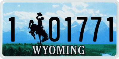 WY license plate 101771