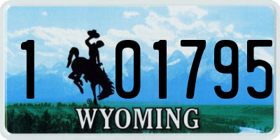 WY license plate 101795