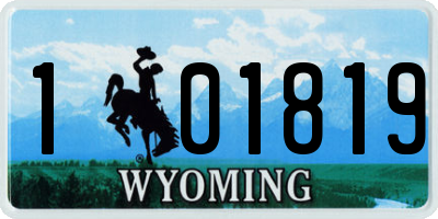 WY license plate 101819