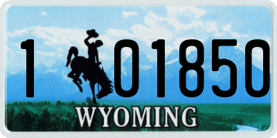 WY license plate 101850