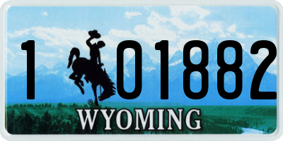 WY license plate 101882