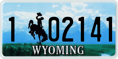 WY license plate 102141