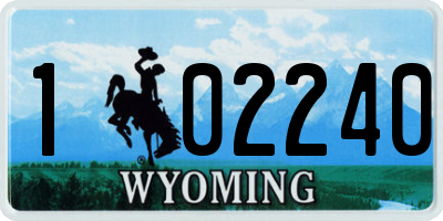 WY license plate 102240