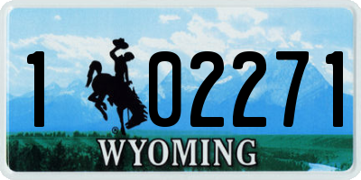 WY license plate 102271