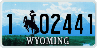 WY license plate 102441