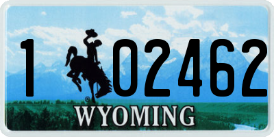 WY license plate 102462