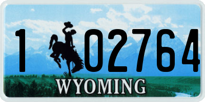 WY license plate 102764