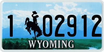 WY license plate 102912