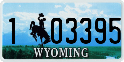 WY license plate 103395