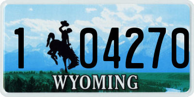 WY license plate 104270