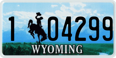 WY license plate 104299