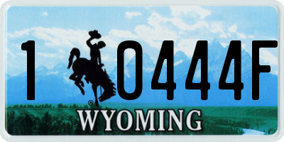 WY license plate 10444F