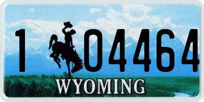 WY license plate 104464