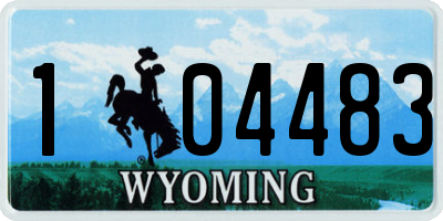 WY license plate 104483