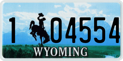 WY license plate 104554