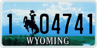 WY license plate 104741