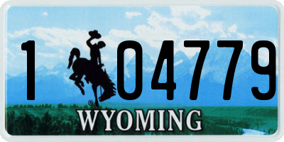 WY license plate 104779