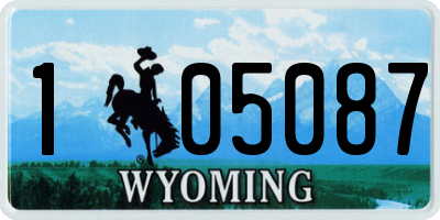 WY license plate 105087