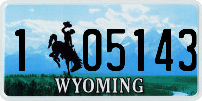 WY license plate 105143