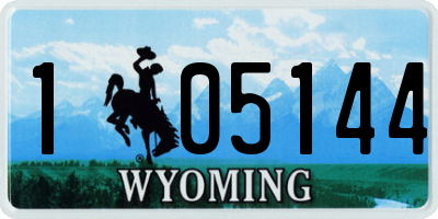 WY license plate 105144