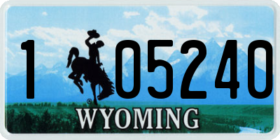 WY license plate 105240