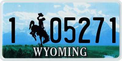 WY license plate 105271